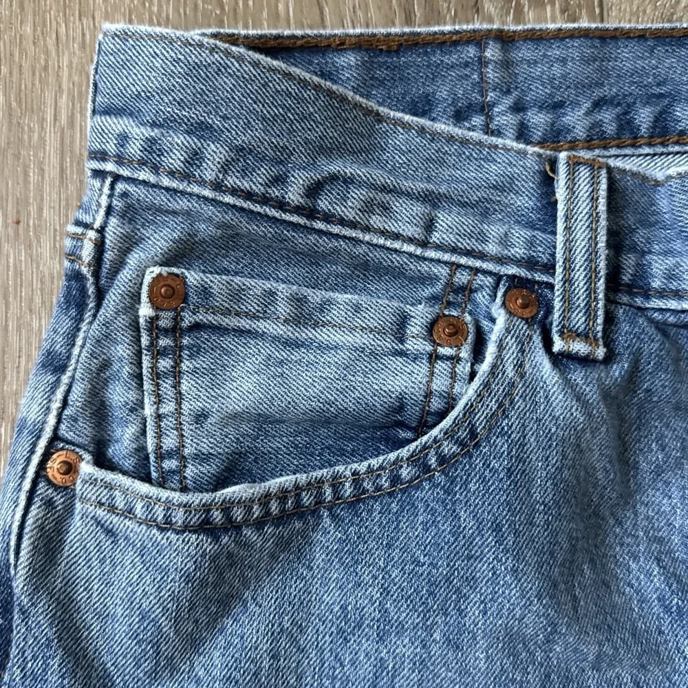 Levis 501 Jeans Mens 36x29 Blue Denim‎ Pants Button Fly Straight Classic #743